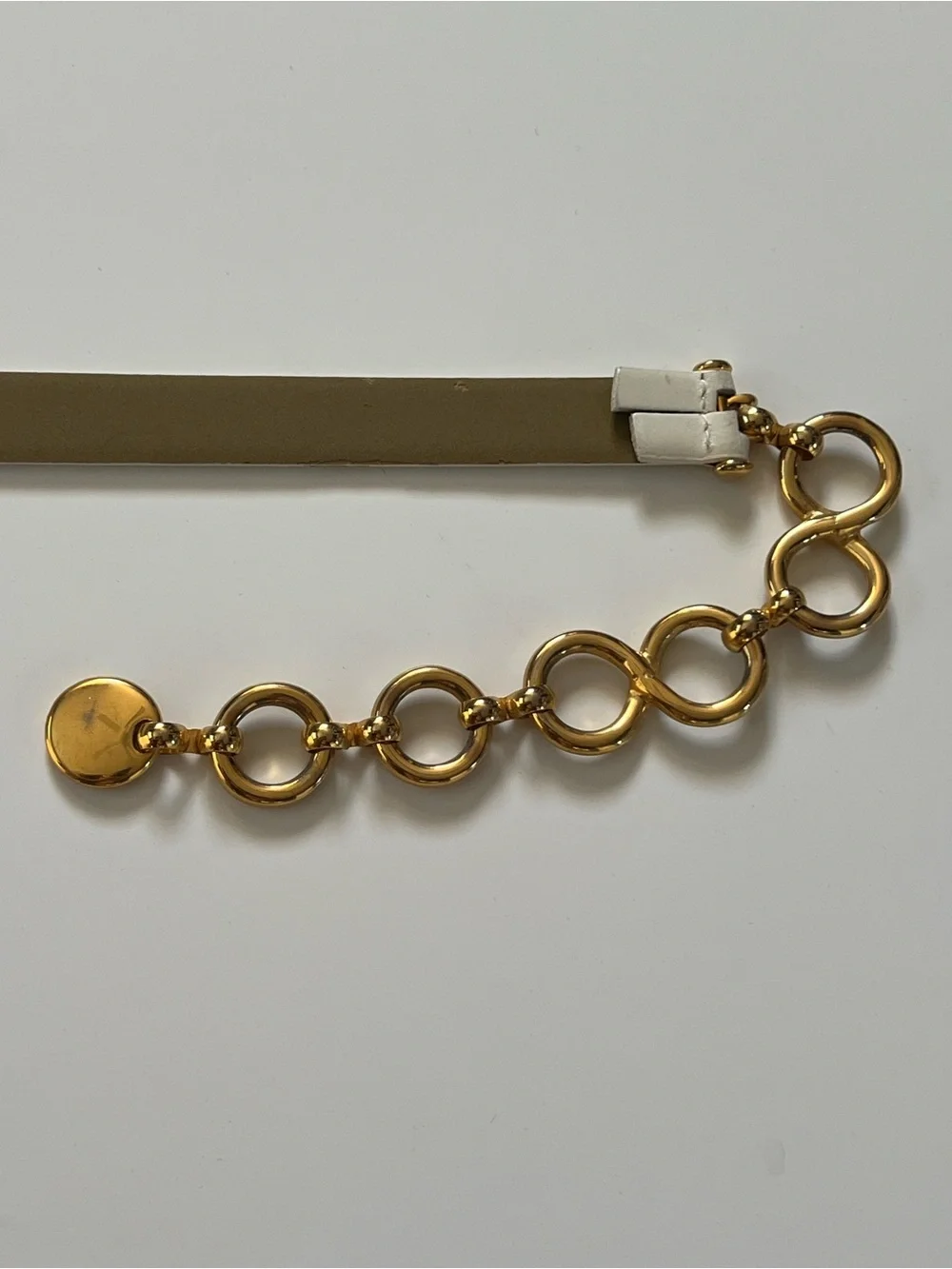 Vintage Nordstrom Leather Chain Statement Belt